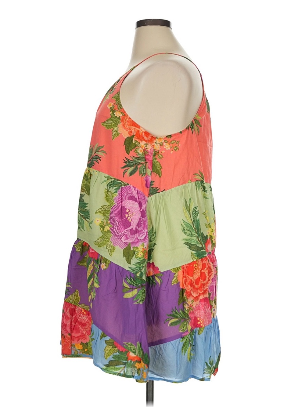 FARM Rio Halter Floral Tiered Mini Dress EUC Size CL - Picture 5 of 7